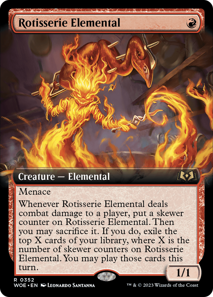 Rotisserie Elemental (Extended Art) [Wilds of Eldraine] | Galactic Gamez