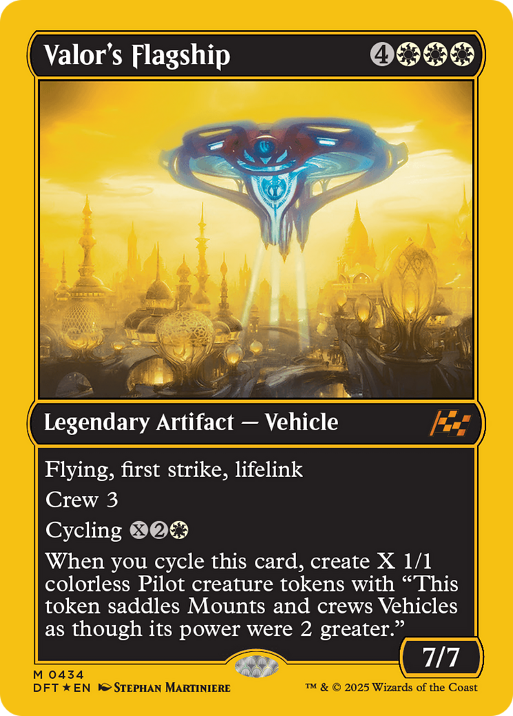 Valor's Flagship (First-Place Foil) [Aetherdrift] | Galactic Gamez