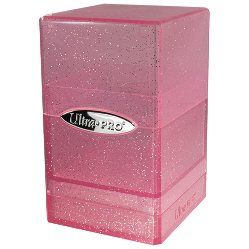 Glitter Satin Tower Deck Box - Pink | Galactic Gamez