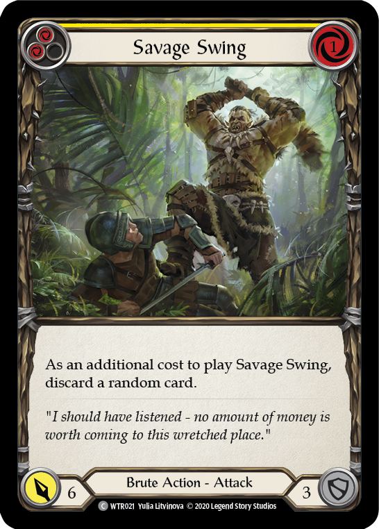 Savage Swing (Yellow) [U-WTR021] (Welcome to Rathe Unlimited)  Unlimited Normal | Galactic Gamez