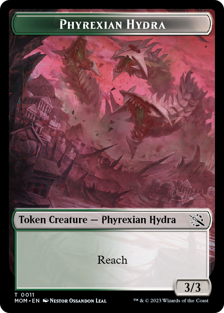 Treasure (21) // Phyrexian Hydra (11) Double-Sided Token [March of the Machine Tokens] | Galactic Gamez