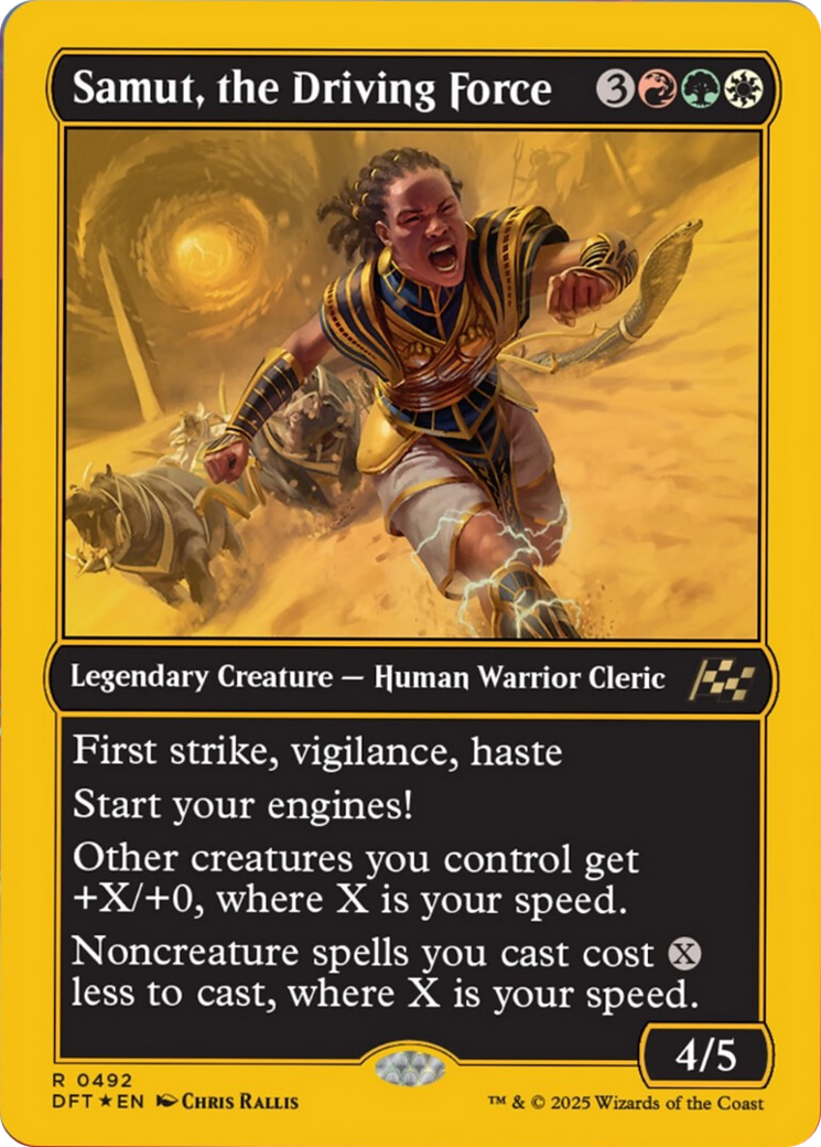 Samut, the Driving Force (First-Place Foil) [Aetherdrift] | Galactic Gamez