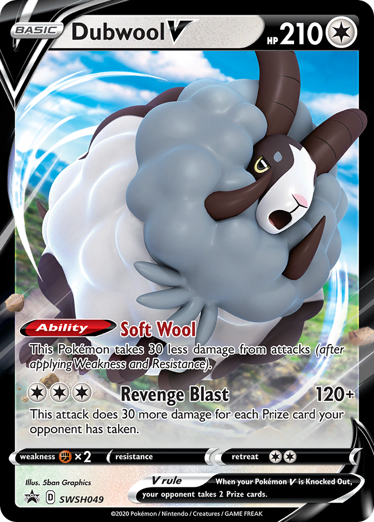 Dubwool V (SWSH049) (Jumbo Card) [Sword & Shield: Black Star Promos] | Galactic Gamez