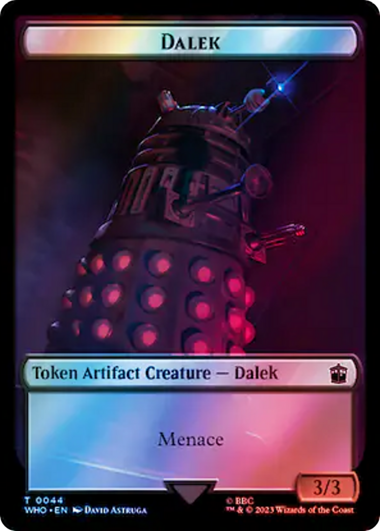 Dalek // Alien Salamander Double-Sided Token (Surge Foil) [Doctor Who Tokens] | Galactic Gamez