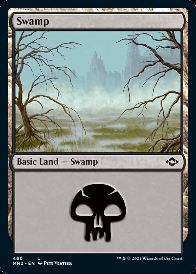 Swamp (486) (Foil Etched) [Modern Horizons 2] | Galactic Gamez