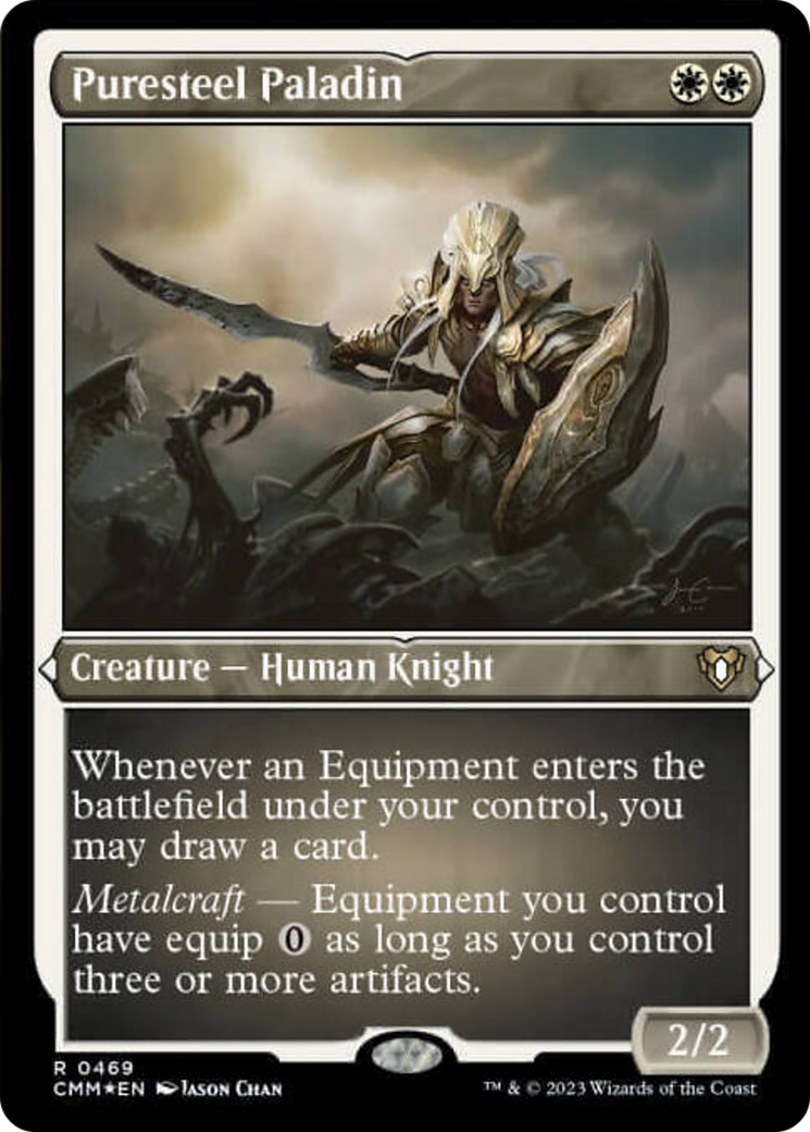 Puresteel Paladin (Foil Etched) [Commander Masters] | Galactic Gamez