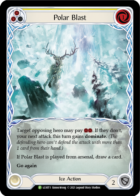 Polar Blast (Yellow) [LGS073] (Promo)  Rainbow Foil | Galactic Gamez