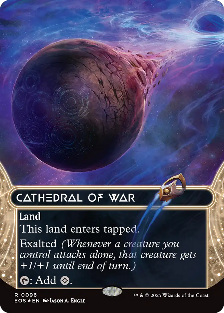 Cathedral of War (0096) (Borderless) (Galaxy Foil) [Edge of Eternities: Stellar Sights] | Galactic Gamez