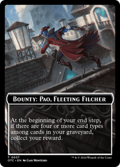 Bounty: Paq, Fleeting Filcher // Bounty Rules Double-Sided Token [Outlaws of Thunder Junction Commander Tokens] | Galactic Gamez