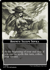 Bounty: Sleepy Sovka // Bounty Rules Double-Sided Token [Outlaws of Thunder Junction Commander Tokens] | Galactic Gamez