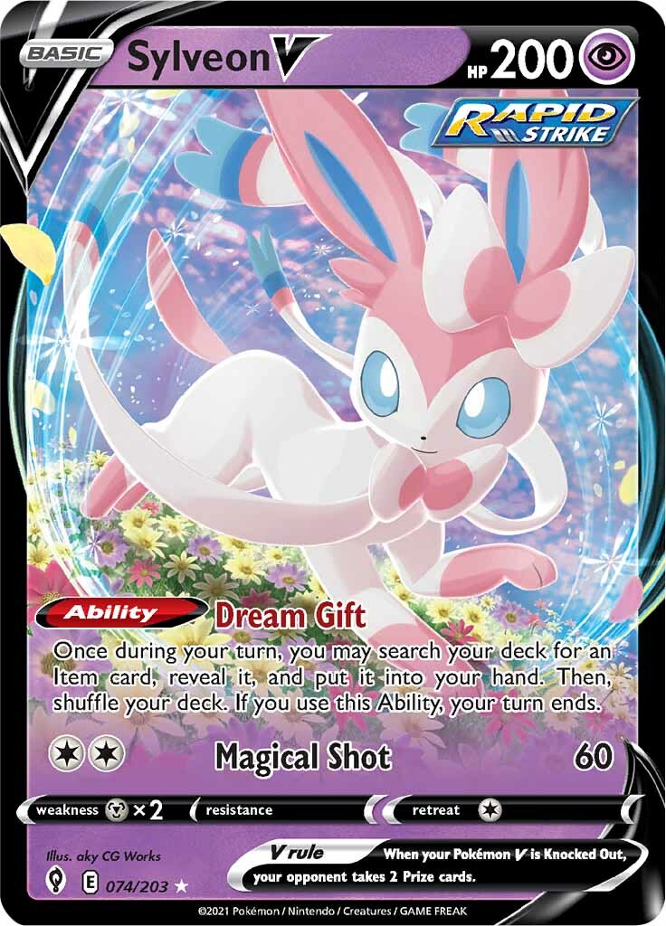 Sylveon V (074/203) [Sword & Shield: Evolving Skies] | Galactic Gamez