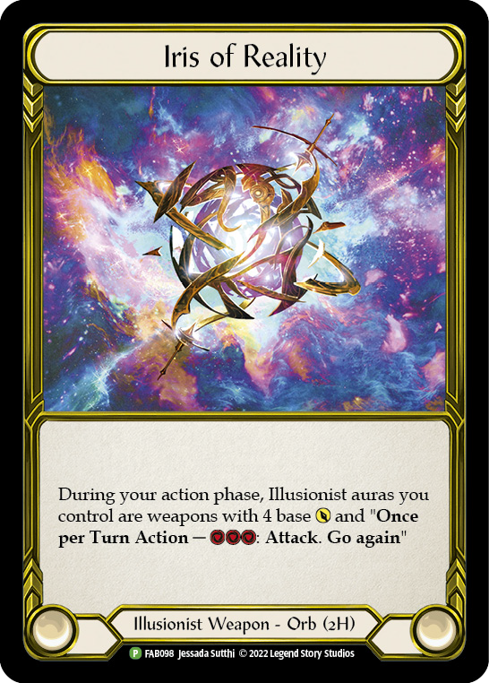 Iris of Reality (Golden) [FAB098] (Promo)  Cold Foil | Galactic Gamez