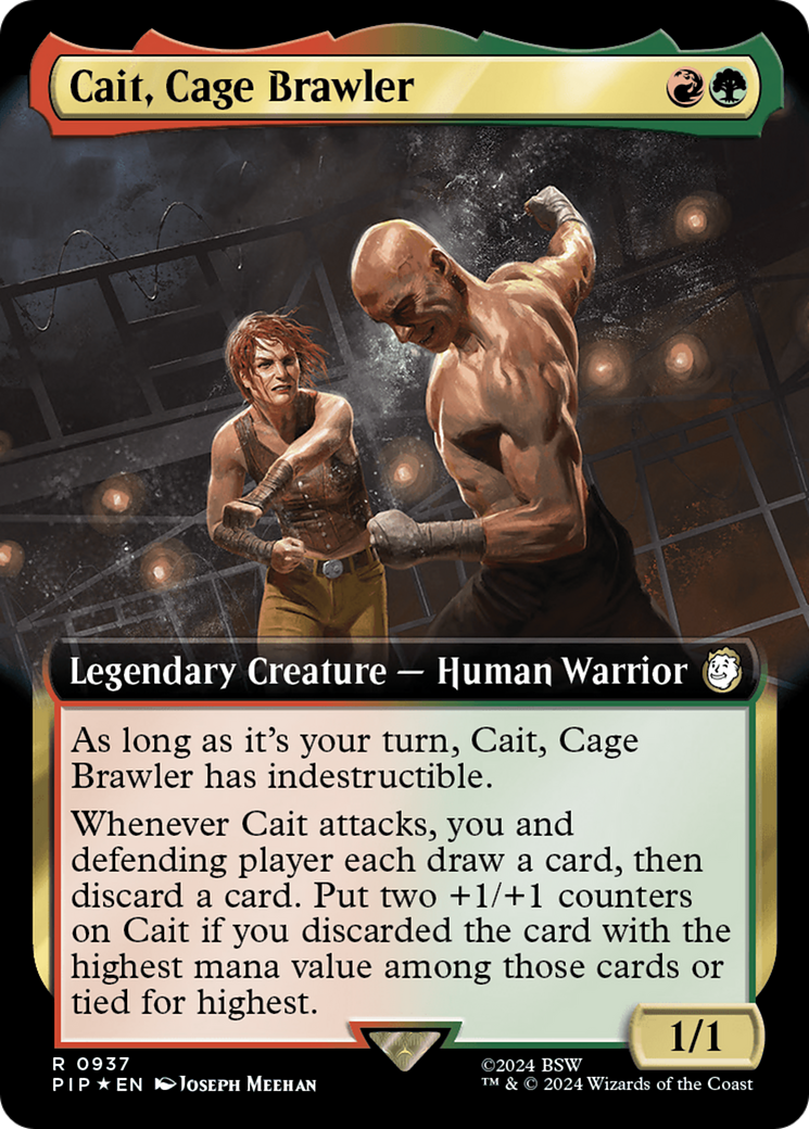 Cait, Cage Brawler (Extended Art) (Surge Foil) [Fallout] | Galactic Gamez