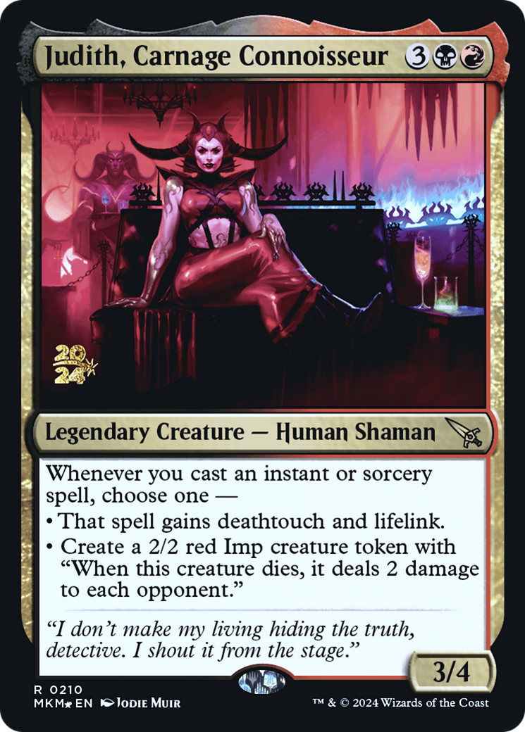 Judith, Carnage Connoisseur [Murders at Karlov Manor Prerelease Promos] | Galactic Gamez