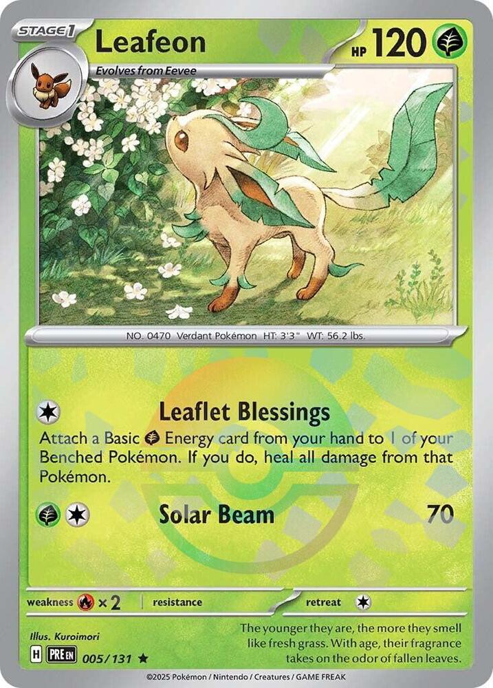 Leafeon (005/131) (Poke Ball Pattern) [Scarlet & Violet: Prismatic Evolutions] | Galactic Gamez