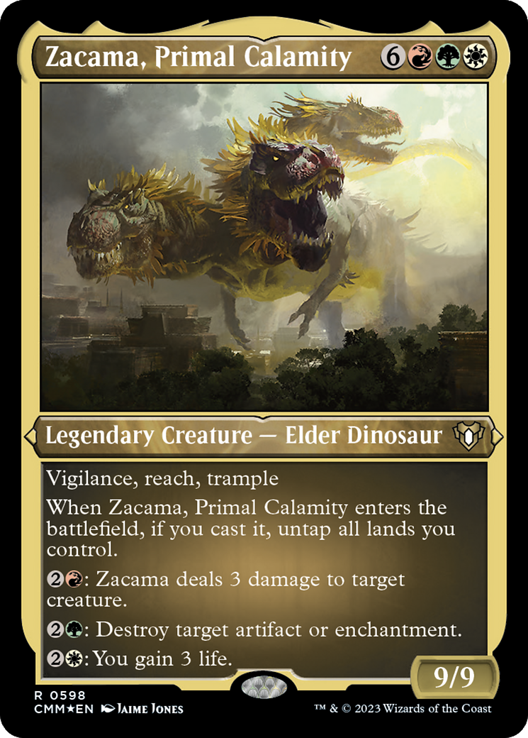 Zacama, Primal Calamity (Foil Etched) [Commander Masters] | Galactic Gamez