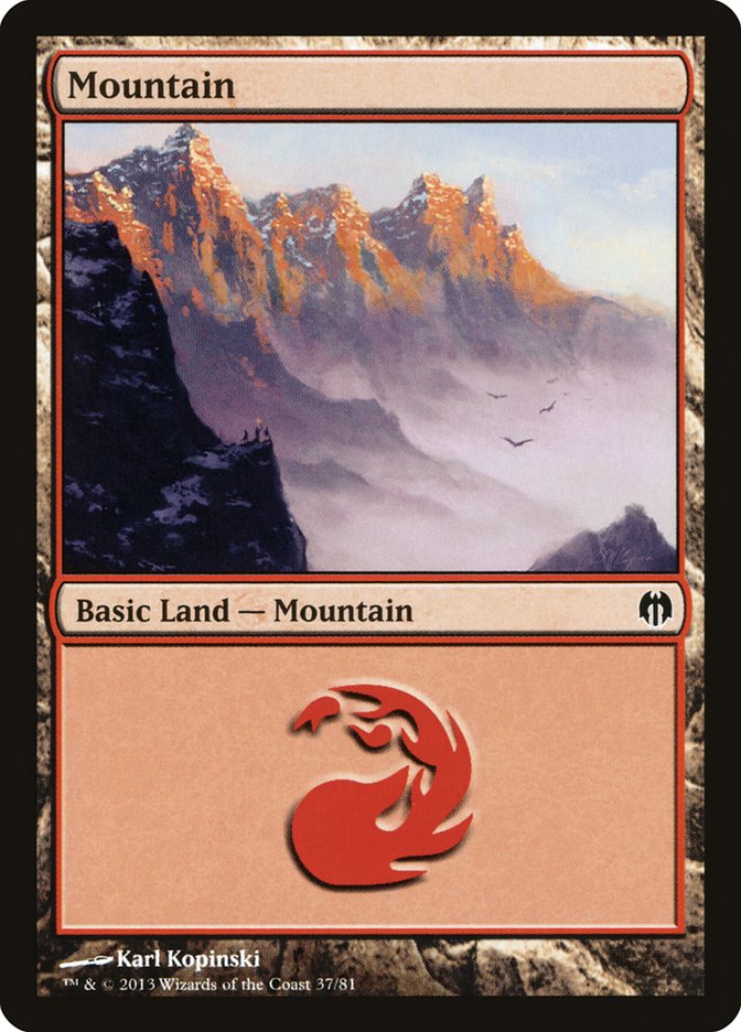 Mountain (37) [Duel Decks: Heroes vs. Monsters] | Galactic Gamez