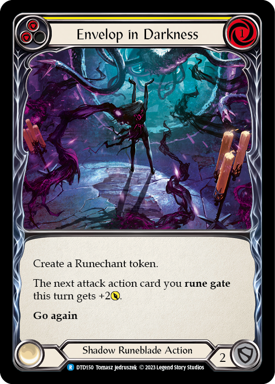 Envelop in Darkness (Yellow) [DTD150] (Dusk Till Dawn)  Rainbow Foil | Galactic Gamez