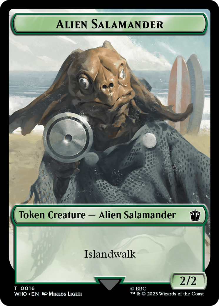 Alien Salamander // Mutant Double-Sided Token [Doctor Who Tokens] | Galactic Gamez