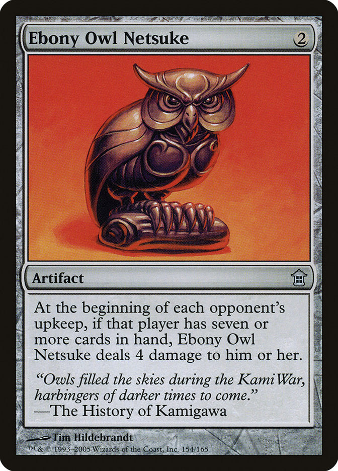 Ebony Owl Netsuke [Saviors of Kamigawa] | Galactic Gamez