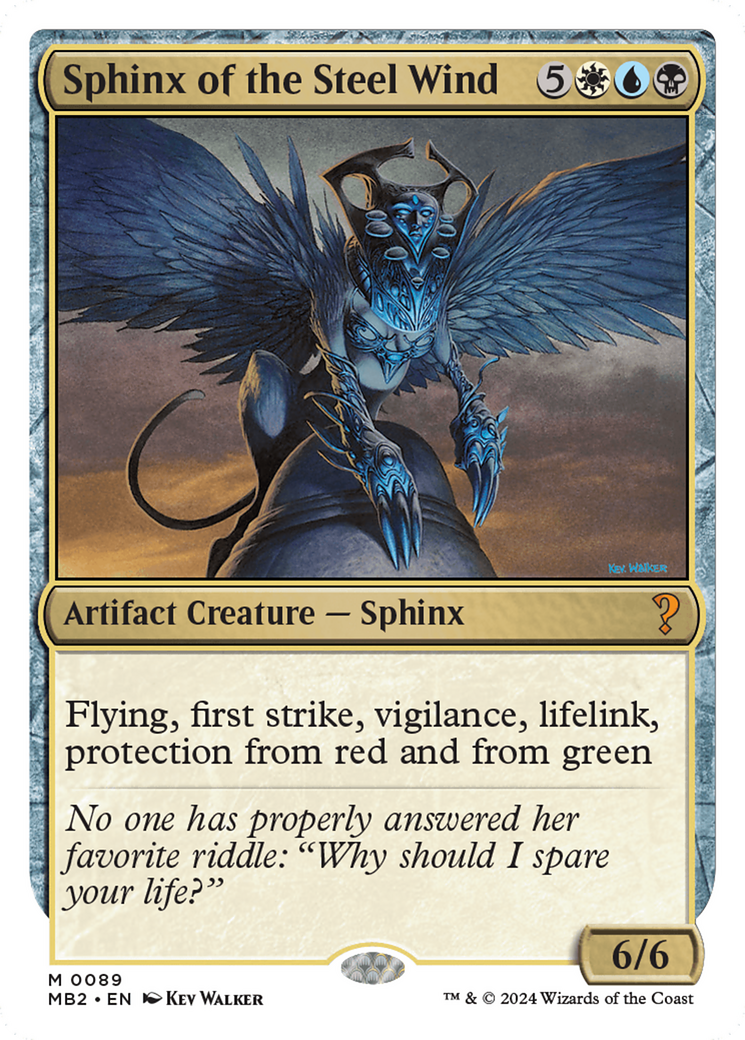 Sphinx of the Steel Wind (White Border) [Mystery Booster 2] | Galactic Gamez