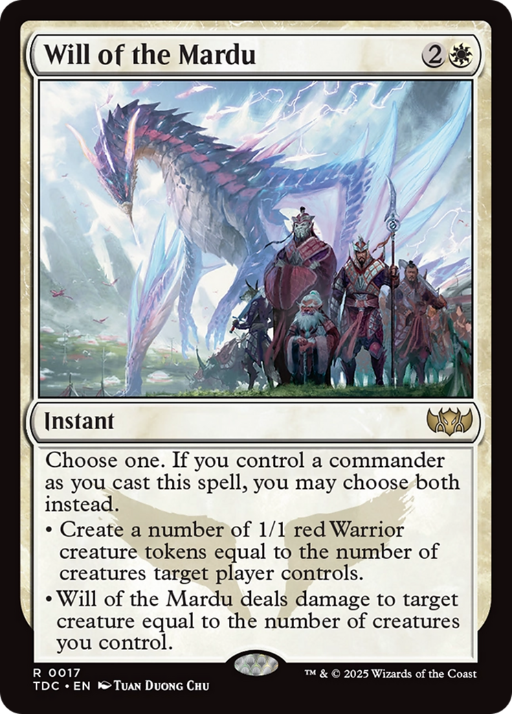 Will of the Mardu [Tarkir: Dragonstorm Commander] | Galactic Gamez