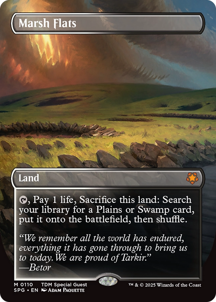 Marsh Flats (Borderless) [Tarkir: Dragonstorm Special Guests] | Galactic Gamez
