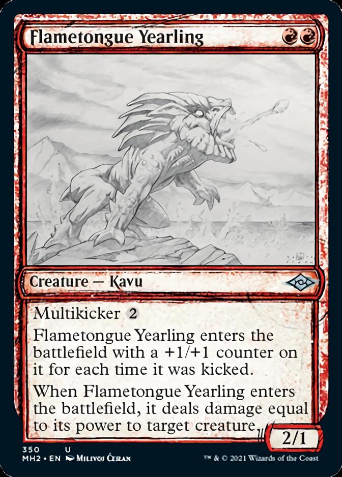 Flametongue Yearling (Sketch) [Modern Horizons 2] | Galactic Gamez