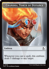 Chandra, Chill of Compliance // Chandra, Torch of Defiance Double-Sided Token [Reality Fracture Tokens] | Galactic Gamez