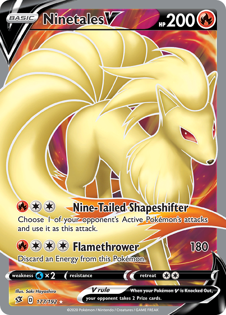 Ninetales V (177/192) [Sword & Shield: Rebel Clash] | Galactic Gamez