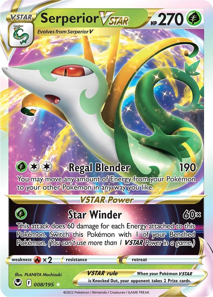 Serperior VSTAR (008/195) [Sword & Shield: Silver Tempest] | Galactic Gamez