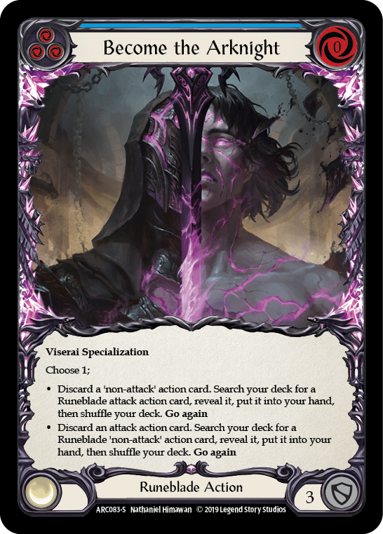 Become the Arknight [ARC083-S] (Arcane Rising)  1st Edition Rainbow Foil | Galactic Gamez