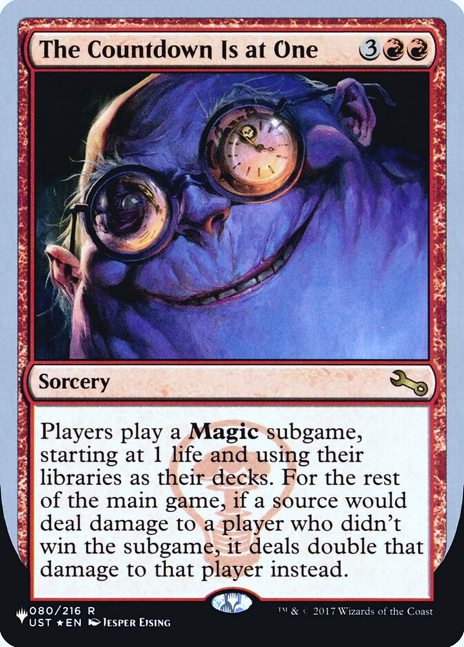 The Countdown Is at One (Unfinity Foil Edition) [The List] | Galactic Gamez