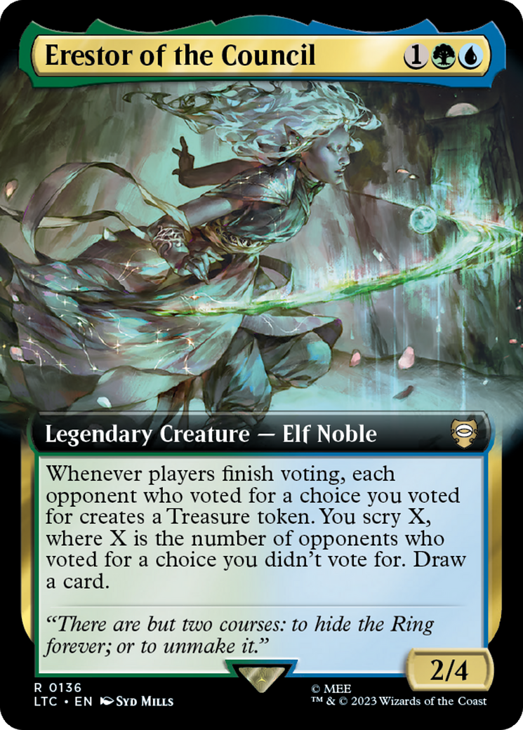Erestor of the Council (Extended Art) [The Lord of the Rings: Tales of Middle-Earth Commander] | Galactic Gamez
