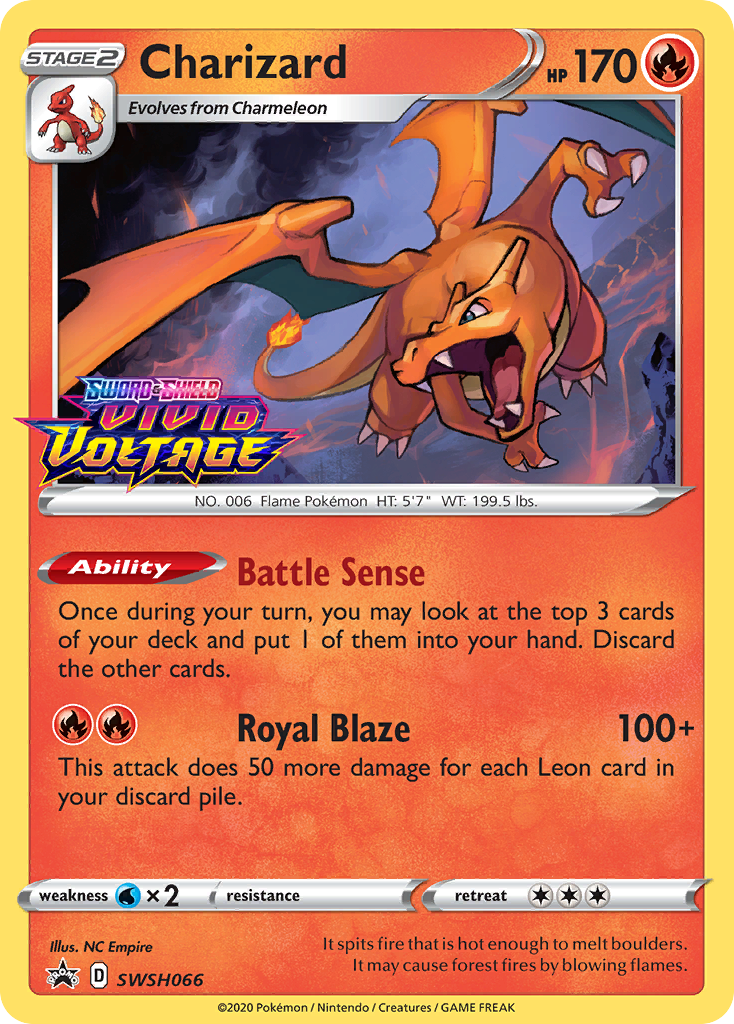 Charizard (SWSH066) (Prerelease Promo) [Sword & Shield: Black Star Promos] | Galactic Gamez