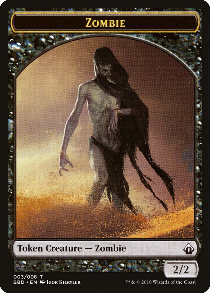 Zombie Token [Battlebond Tokens] | Galactic Gamez