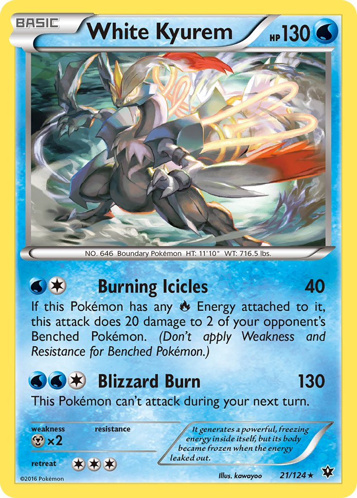 White Kyurem (21/124) (Theme Deck Exclusive) [XY: Fates Collide] | Galactic Gamez