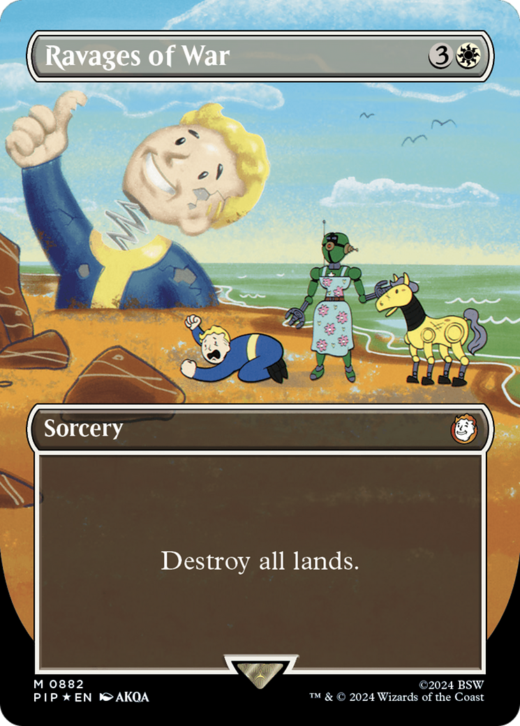 Ravages of War (Borderless) (Surge Foil) [Fallout] | Galactic Gamez