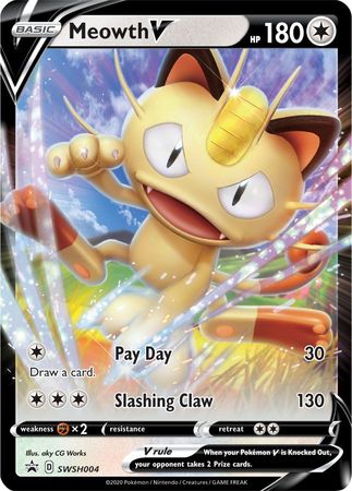 Meowth V (SWSH004) [Sword & Shield: Black Star Promos] | Galactic Gamez