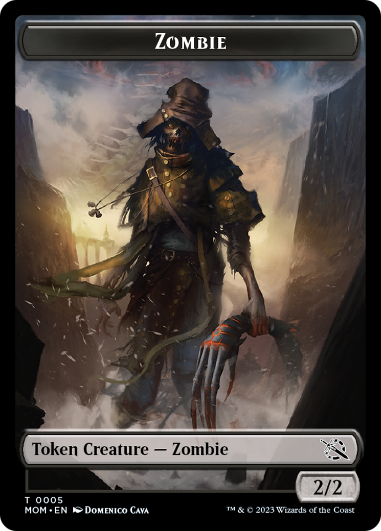 Monk // Zombie Double-Sided Token [March of the Machine Tokens] | Galactic Gamez