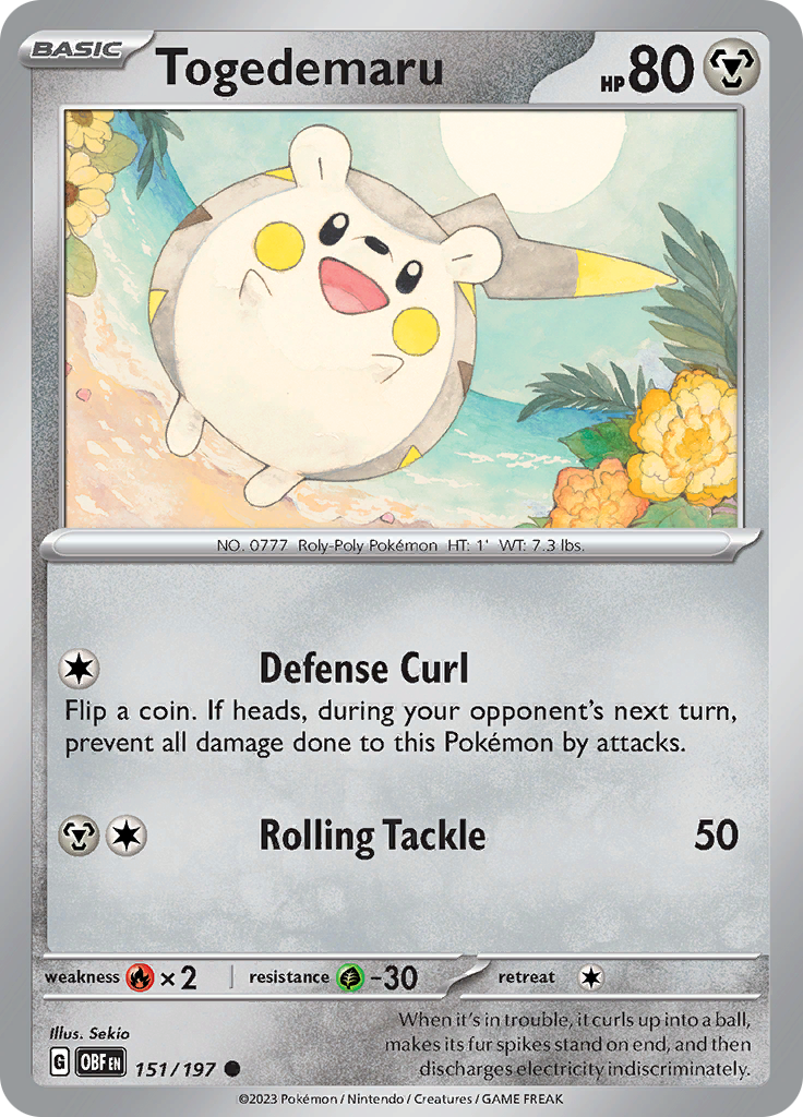 Togedemaru (151/197) [Scarlet & Violet: Obsidian Flames] | Galactic Gamez