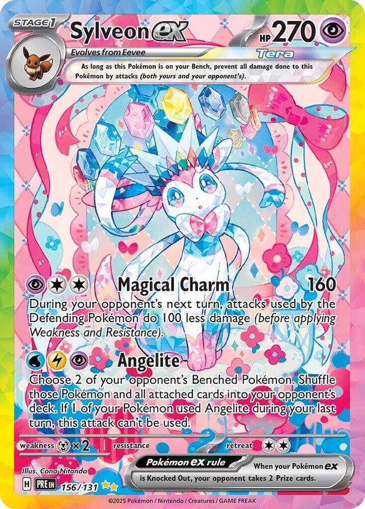 Sylveon ex (156/131) [Scarlet & Violet: Prismatic Evolutions] | Galactic Gamez