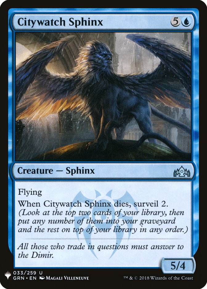 Citywatch Sphinx [Mystery Booster] | Galactic Gamez