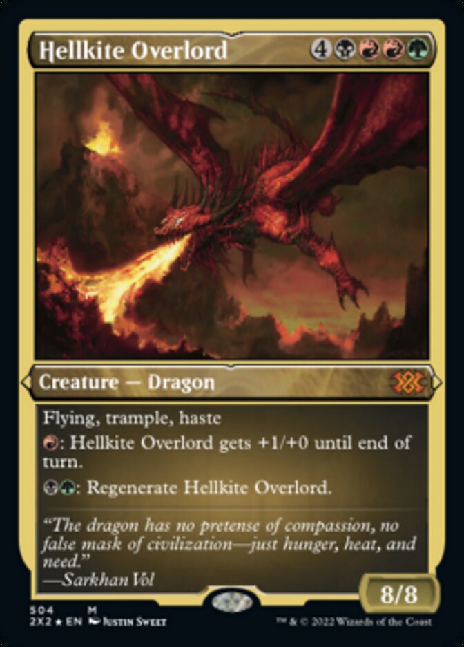 Hellkite Overlord (Foil Etched) [Double Masters 2022] | Galactic Gamez