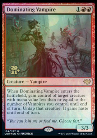 Dominating Vampire [Innistrad: Crimson Vow Prerelease Promos] | Galactic Gamez