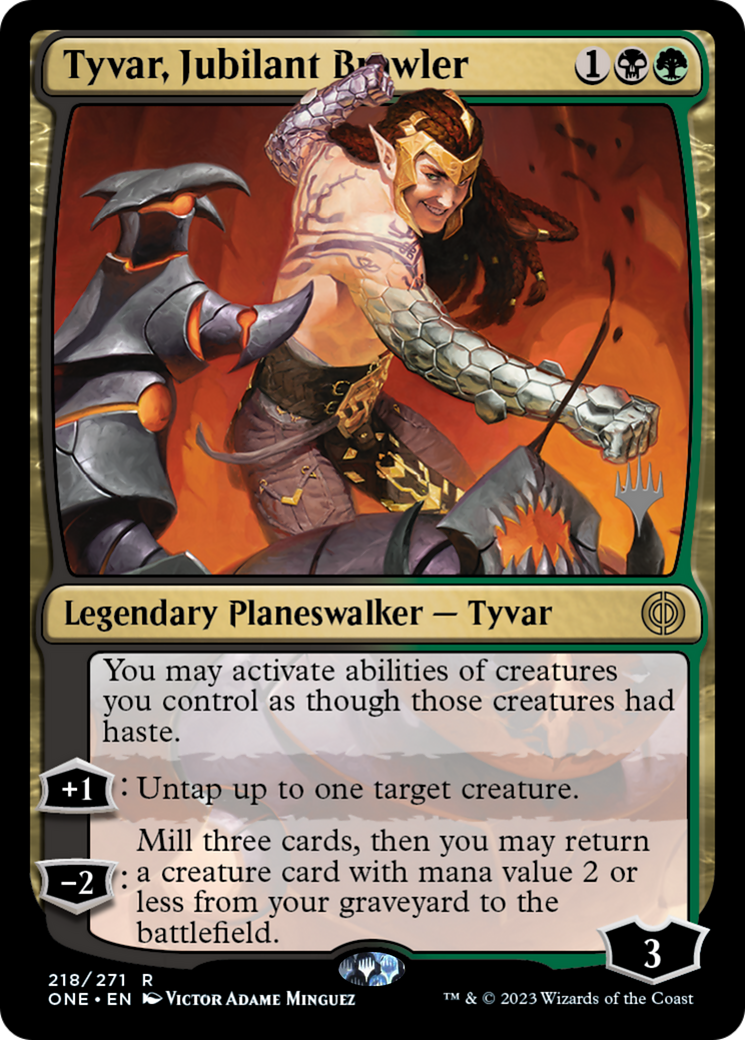 Tyvar, Jubilant Brawler (Promo Pack) [Phyrexia: All Will Be One Promos] | Galactic Gamez