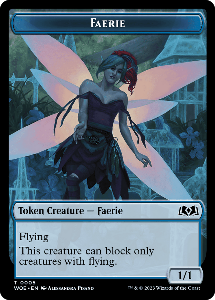 Faerie // Food (0013) Double-Sided Token [Wilds of Eldraine Tokens] | Galactic Gamez