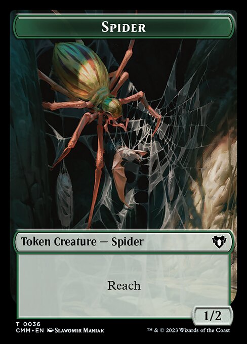 Treasure // Spider Double-Sided Token [Commander Masters Tokens] | Galactic Gamez