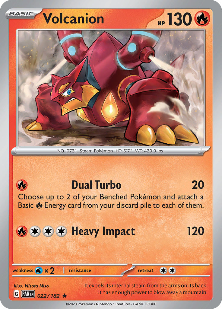 Volcanion (022/182) [Scarlet & Violet: Paradox Rift] | Galactic Gamez