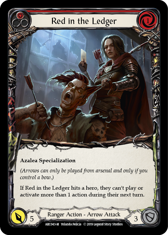 Red in the Ledger [ARC043-M] (Arcane Rising)  1st Edition Rainbow Foil | Galactic Gamez